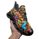 Sports Sneakers Colorful Graffiti Art