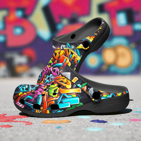 Classic Clogs Colorful Graffiti Art