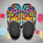 Classic Clogs Colorful Graffiti Art