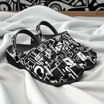 Classic Clogs Black and White Graffiti Art