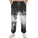 Men's Sweatpants Black and White Abstraction