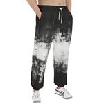 Men's Sweatpants Black and White Abstraction