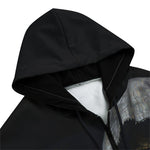 Men's Zip Up Hoodie Gothic Grim Reaper Hand Painting