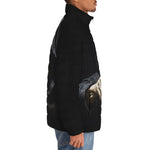 Down-Padded Puffer Jacket Gothic Grim Reaper Hand Painting