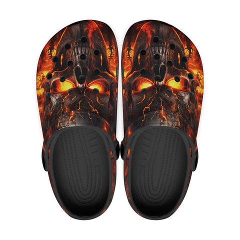 Classic Clogs Mistic Skull on Flame