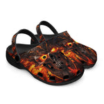 Classic Clogs Mistic Skull on Flame