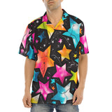 Hawaiian Shirt Colorful Stars Art