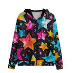 Men's Zip Up Hoodie Colorful Stars Art