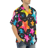 Hawaiian Shirt Colorful Stars Art