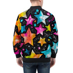 Bomber Jacket Colorful Stars Art