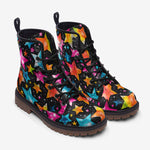 Leather Boots Colorful Stars Art