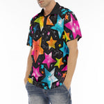 Men's Polo Shirt Colorful Stars Art