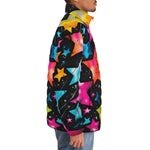 Down-Padded Puffer Jacket Colorful Stars Art