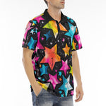 Men's Polo Shirt Colorful Stars Art