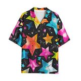 Hawaiian Shirt Colorful Stars Art