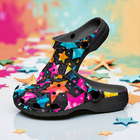 Classic Clogs Colorful Stars Art