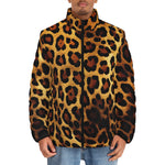 Down-Padded Puffer Jacket Leopard Cloth Texture