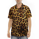 Men's Polo Shirt Leopard Cloth Texture