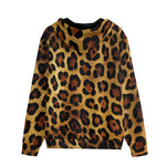 Men's Zip Up Hoodie Leopard Cloth Texture