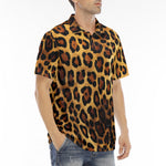 Men's Polo Shirt Leopard Cloth Texture