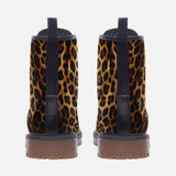 Leather Boots Leopard Cloth Texture