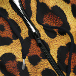 Men's Zip Up Hoodie Leopard Cloth Texture