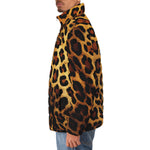 Down-Padded Puffer Jacket Leopard Cloth Texture