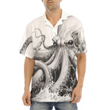 Hawaiian Shirt White Octopus Tentacles