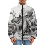 Down-Padded Puffer Jacket White Octopus Tentacles
