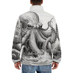 Down-Padded Puffer Jacket White Octopus Tentacles