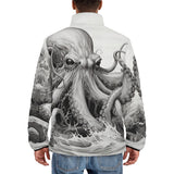 Down-Padded Puffer Jacket White Octopus Tentacles