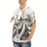 Hawaiian Shirt White Octopus Tentacles