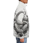 Down-Padded Puffer Jacket White Octopus Tentacles