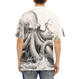 Hawaiian Shirt White Octopus Tentacles