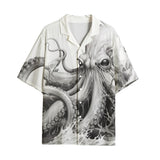 Hawaiian Shirt White Octopus Tentacles