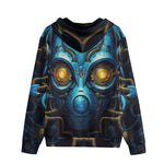 Men's Zip Up Hoodie Science Fiction Robot Face