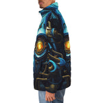 Down-Padded Puffer Jacket Science Fiction Robot Face