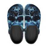 Classic Clogs Fantasy Blue Smoke Skull