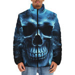 Down-Padded Puffer Jacket Fantasy Blue Smoke Skull