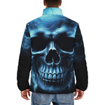 Down-Padded Puffer Jacket Fantasy Blue Smoke Skull