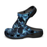 Classic Clogs Fantasy Blue Smoke Skull