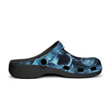 Classic Clogs Fantasy Blue Smoke Skull