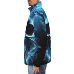 Down-Padded Puffer Jacket Fantasy Blue Smoke Skull
