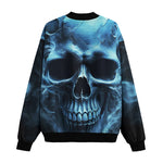 Bomber Jacket Fantasy Blue Smoke Skull