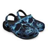 Classic Clogs Fantasy Blue Smoke Skull