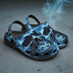 Classic Clogs Fantasy Blue Smoke Skull