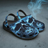 Classic Clogs Fantasy Blue Smoke Skull