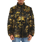 Down-Padded Puffer Jacket Dark Gold Zombie Skulls