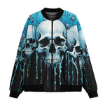 Bomber Jacket Expressionistic Skulls Drips