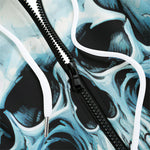 Men's Zip Up Hoodie Expressionistic Skulls Drips